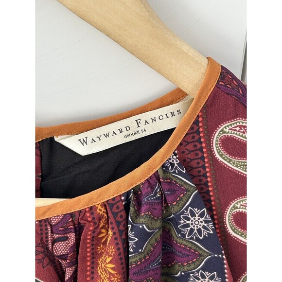 Wayward Fancies eShakti Dress Size 6 Whimsigoth Fairy Core Paisly Floral Print - Picture 4 of 6